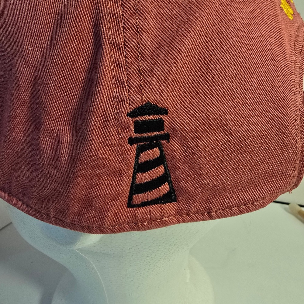 Sweet Lowland Tybee Island GA Nautical Baseball Cap Hat Red Embroidered Boat - Picture 6 of 11